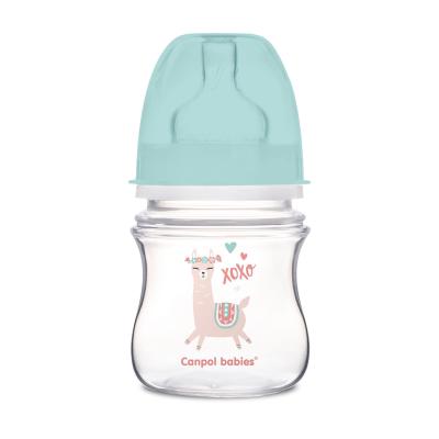 Canpol babies Exotic Animals Easy Start Anti-Colic Bottle Green 0m+ Babyflasche für Kinder 120 ml