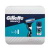 Gillette Mach3 Geschenkset Rasierer 1 St. + Rasiergel Soothing With Aloe Vera Sensitive 75 ml + Dose