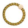 By Eloise London Woven Gold Circle Haargummi für Frauen 1 St. Farbton  Olive Green