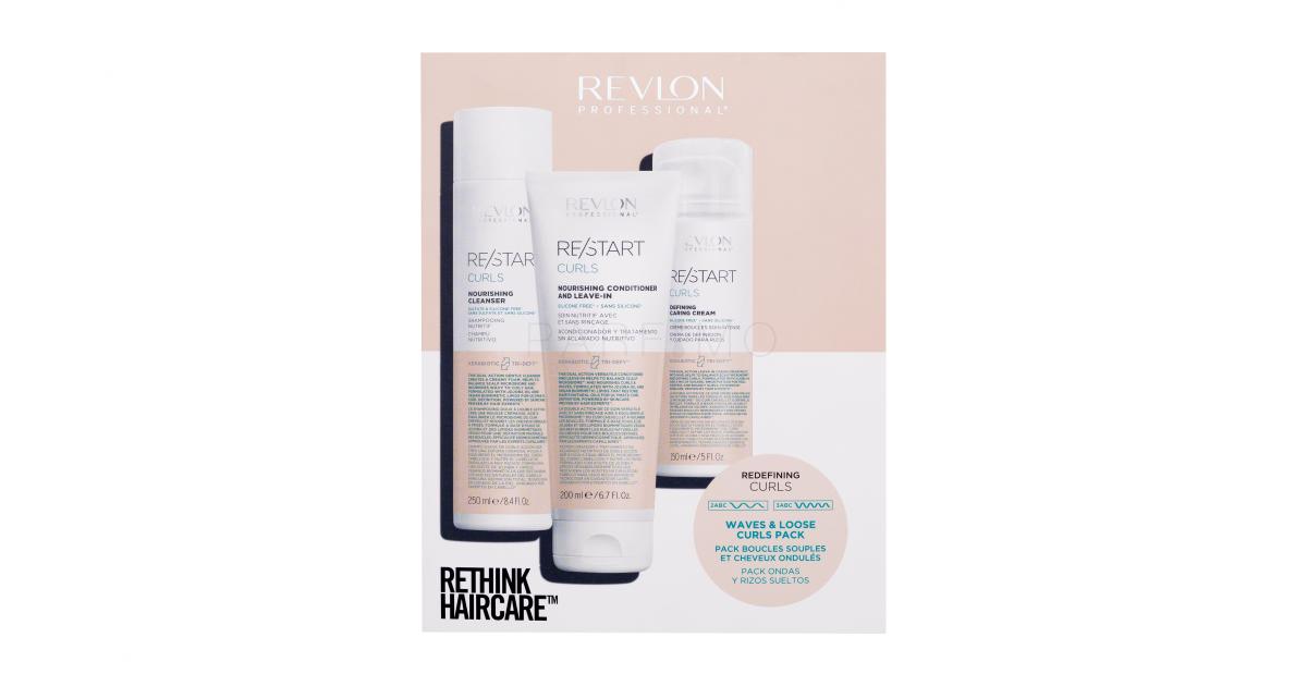 Curls Cleanser + 200 Nourishing 150 ml ml Revlon Caring Cream And ml Conditioner Re/Start Nourishing + Haarcreme Defining Curls Professional Leave-In Re/Start 250 Re/Start Geschenkset Curls Re/Start Curls Shampooing