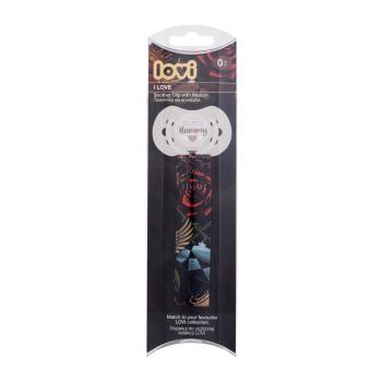 LOVI I Love Soother Clip With Ribbon