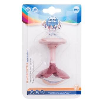 Canpol babies Sensory Rattle With Teether Pink