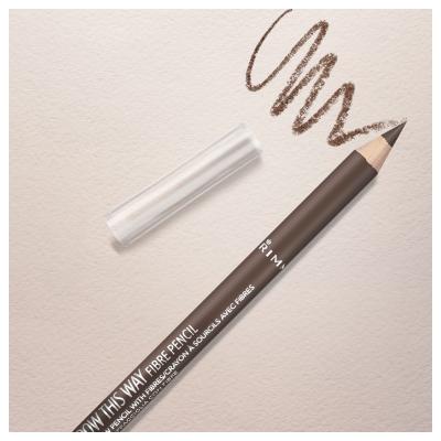 Rimmel London Brow This Way Fibre Pencil Augenbrauenstift für Frauen 1,08 g Farbton  002 Medium