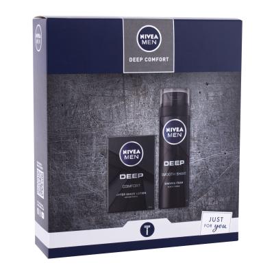 Nivea Men Deep Comfort Geschenkset After Shave Wasser 100 ml + Rasierschaum Smooth Shave 200 ml