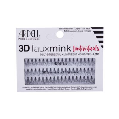 Ardell 3D Faux Mink Individuals Long Falsche Wimpern für Frauen 60 St. Farbton  Black