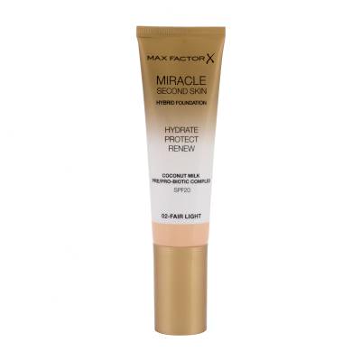 Max Factor Miracle Second Skin SPF20 Foundation für Frauen 30 ml Farbton  02 Fair Light