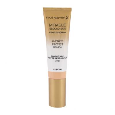 Max Factor Miracle Second Skin SPF20 Foundation für Frauen 30 ml Farbton  03 Light