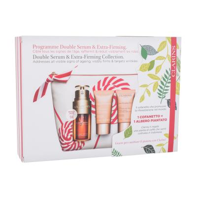 Clarins Double Serum & Extra-Firming Collection Geschenkset Gesichtsserum Double Serum 30 ml + Tagespflege Extra-Firming Day 15 ml + Nachtpflege Extra-Firming Night 15 ml + Kosmetiktasche