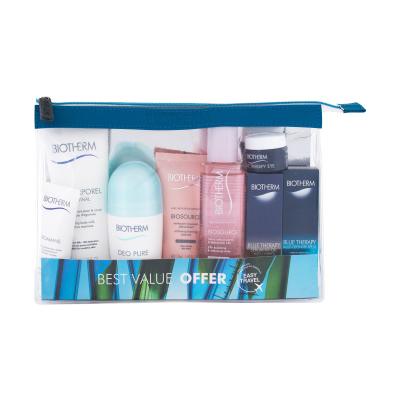 Biotherm Blue Therapy Geschenkset Tagescreme Blue Therapy SPF 25 10 ml + Gesichtsserum Blue Therapy10 ml + Augenserum Blue Therapy 5 ml + Gesichtstonic Biosource 100 ml + Reinigungsschaum Biosource 50 ml + Deodorant Deo Pure 75 ml + Körpermilch Lait Corporel 100 ml + Handcreme Biomains 20 ml + Kosme