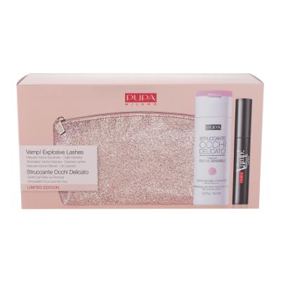 Pupa Vamp! All In One Geschenkset Mascara Vamp! All In One 9 ml + Augen-Make-up-Entferner Struccante Occhi Delicato Gentle Eye Make-Up Remover 150 ml + Kosmetiktäschchen