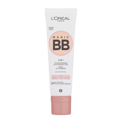 L'Oréal Paris Magic BB 5in1 Transforming Skin Perfector BB Creme für Frauen 30 ml Farbton  Medium