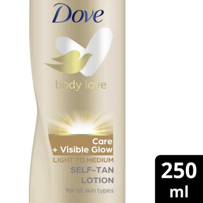 Dove Nourishing Body Care Visible Glow Selbstbräuner für Frauen 250 ml Farbton  Fair-Medium