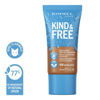 Rimmel London Kind &amp; Free Skin Tint Foundation Foundation für Frauen 30 ml Farbton  400 Natural Beige