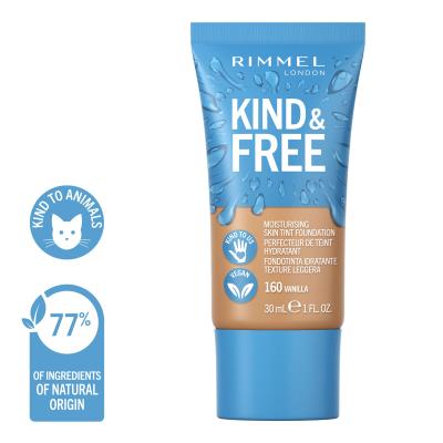 Rimmel London Kind &amp; Free Skin Tint Foundation Foundation für Frauen 30 ml Farbton  160 Vanilla