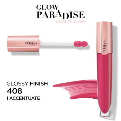 L&#039;Oréal Paris Glow Paradise Balm In Gloss Lipgloss für Frauen 7 ml Farbton  408 I Accentuate