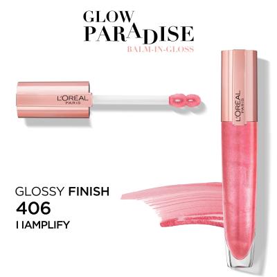 L&#039;Oréal Paris Glow Paradise Balm In Gloss Lipgloss für Frauen 7 ml Farbton  406 I Amplify