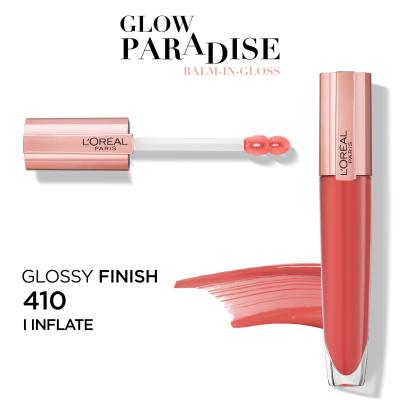L&#039;Oréal Paris Glow Paradise Balm In Gloss Lipgloss für Frauen 7 ml Farbton  410 I Inflate