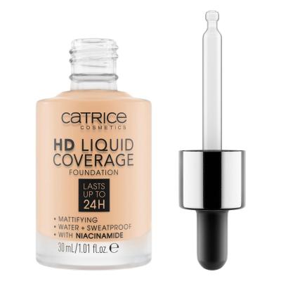 Catrice HD Liquid Coverage 24H Foundation für Frauen 30 ml Farbton  005 Ivory Beige