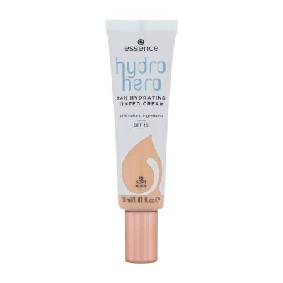 Essence Hydro Hero 24H Hydrating Tinted Cream SPF15 Foundation für Frauen 30 ml Farbton  10 Soft Nude
