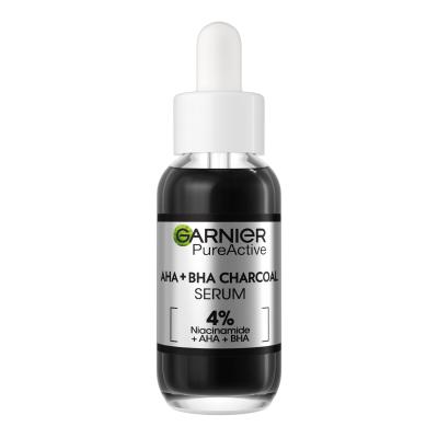 Garnier Pure Active AHA + BHA Charcoal Serum Gesichtsserum 30 ml