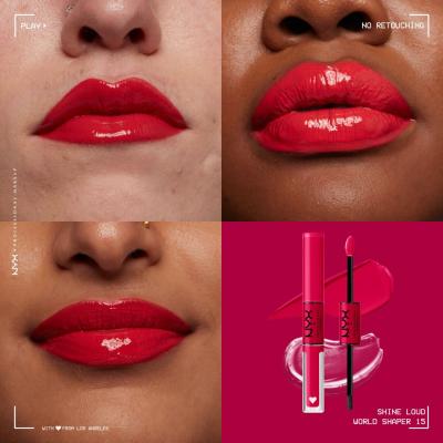 NYX Professional Makeup Shine Loud Lippenstift für Frauen 3,4 ml Farbton  15 World Shaper