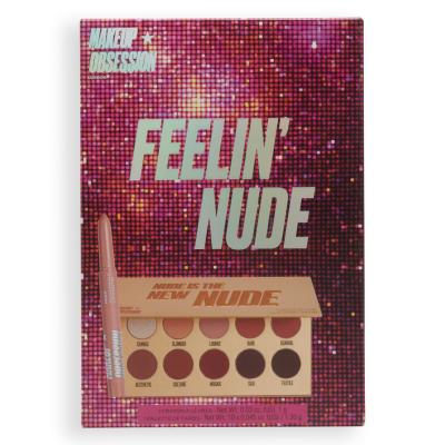 Makeup Obsession Feelin´ Nude Geschenkset Lidschatten-Palette Nude Is The New Nude 13 g + Lippenkonturenstift Matchmaker Lip Crayon 1 g Moon