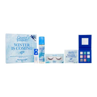 Makeup Revolution London X Game Of Thrones Geschenkset Lidschatten-Palette Game Of Thrones 7,2 g + Fixierspray Game Of Thrones 100 ml + Falsche Wimpern Game Of Thrones 1 Paar + Lipgloss Game Of Thrones Shimmer Bomb Lip Gloss 5 ml Winter Is Coming