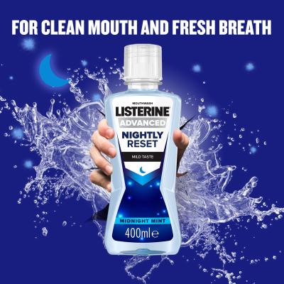 Listerine Advanced Nightly Reset Mild Taste Mouthwash Mundwasser 400 ml
