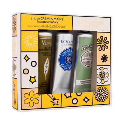 L'Occitane My Essential Hand Cream Trio Geschenkset Handcreme Shea Dry Skin Hand Cream 30 ml + Handcreme Almond Delicious Hands Cream 30 ml + Handcreme Verbena Cooling Hand Cream Gel 30 ml