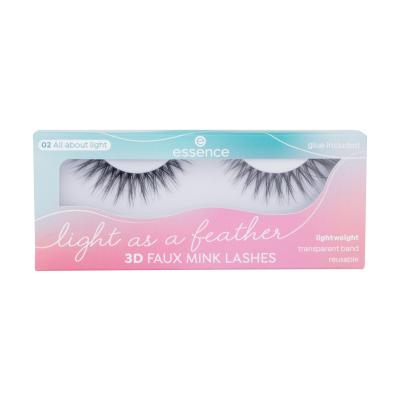 Essence Light As A Feather 3D Faux Mink 02 All About Light Falsche Wimpern für Frauen 1 St.