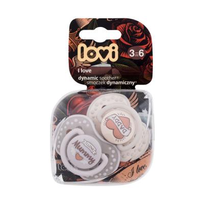 LOVI I Love Dynamic Soother 3-6m Schnuller für Kinder 2 St.