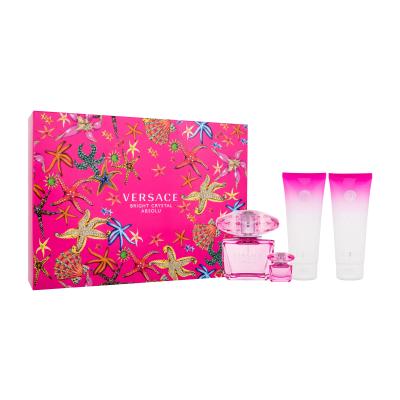 Versace Bright Crystal Absolu Geschenkset Eau de Parfum 90 ml + Duschgel 100 ml + Eau de Parfum 5 ml + Körperlotion 100 ml