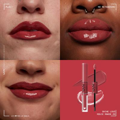 NYX Professional Makeup Shine Loud Lippenstift für Frauen 3,4 ml Farbton  29 Movie Maker