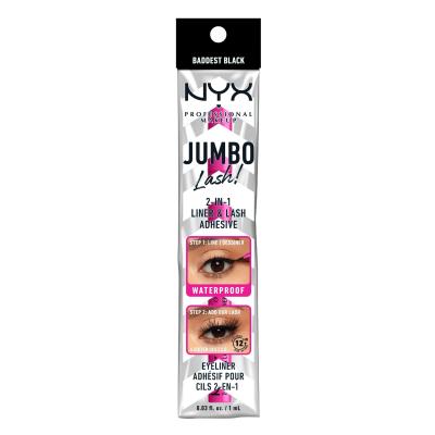 NYX Professional Makeup Jumbo Lash! 2in1 Liner &amp; Lash Adhesive Eyeliner für Frauen 1 ml Farbton  01 Black