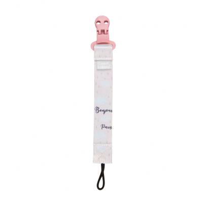 Canpol babies Bonjour Paris Soother Clip With Ribbon Schnullerclip für Kinder 1 St.