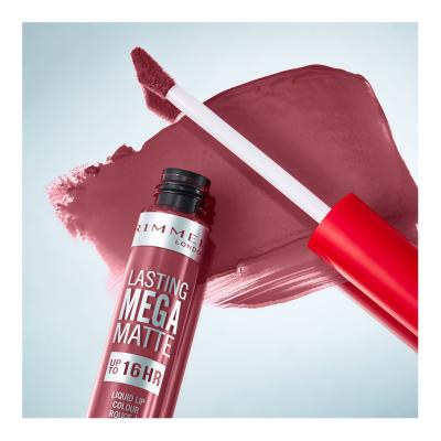 Rimmel London Lasting Mega Matte Liquid Lip Colour Lippenstift für Frauen 7,4 ml Farbton  Ravishing Rose