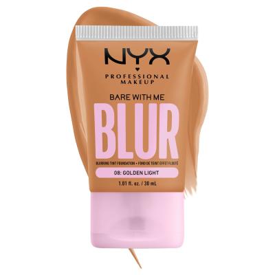 NYX Professional Makeup Bare With Me Blur Tint Foundation Foundation für Frauen 30 ml Farbton  08 Golden Light