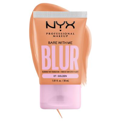 NYX Professional Makeup Bare With Me Blur Tint Foundation Foundation für Frauen 30 ml Farbton  07 Golden