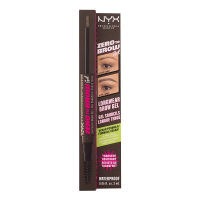 NYX Professional Makeup Zero To Brow Augenbrauengel und -pomade für Frauen 2 ml Farbton  07 Espresso