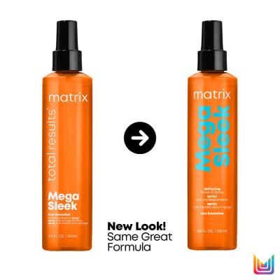 Matrix Mega Sleek Iron Smoother Defrizzing Leave-In Spray Hitzeschutz für Frauen 250 ml