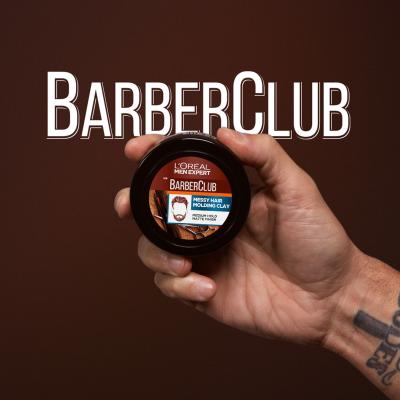 L&#039;Oréal Paris Men Expert Barber Club Messy Hair Molding Clay Haarcreme für Herren 75 ml