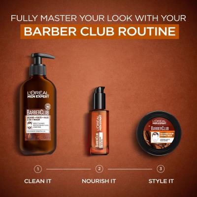 L&#039;Oréal Paris Men Expert Barber Club Slick Fixing Pomade Haargel für Herren 75 ml