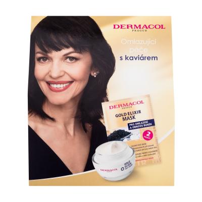 Dermacol Gold Elixir Geschenkset Tagescreme Gold Elixir 50 ml + Gesichtsmaske Gold Elixir 2 x 8 g