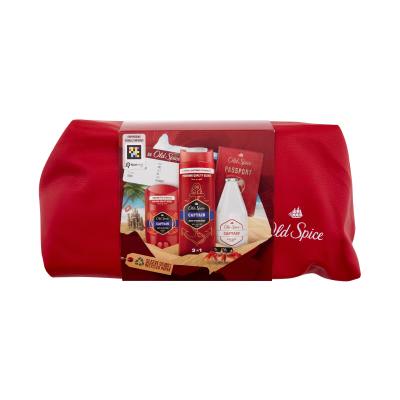 Old Spice Captain Geschenkset Deostick 50 ml + Duschgel 3in1 250 ml + Aftershave 100 ml + Kosmetiktasche