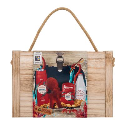 Old Spice Deep Sea Geschenkset Deostick 50ml + Duschgel 3in1 250ml + Aftershave 100ml + Holzbox