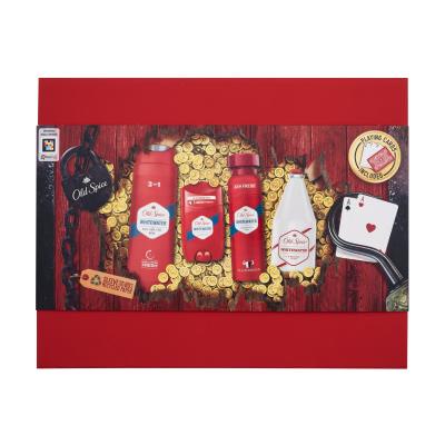 Old Spice Whitewater Geschenkset Deodorant 150 ml + Deostick 50 ml + Duschgel 3in1 250 ml + Aftershave 100 ml + Spielkarten