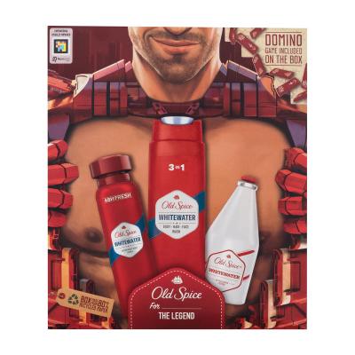 Old Spice Whitewater Geschenkset Deodorant 150 ml + Duschgel 3in1 250 ml + Aftershave 100 ml + Domino