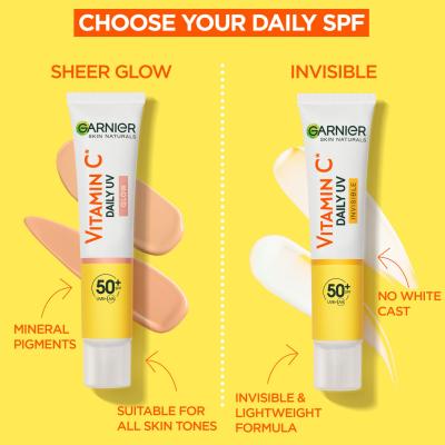 Garnier Skin Naturals Vitamin C Daily UV Invisible SPF50+ Tagescreme für Frauen 40 ml