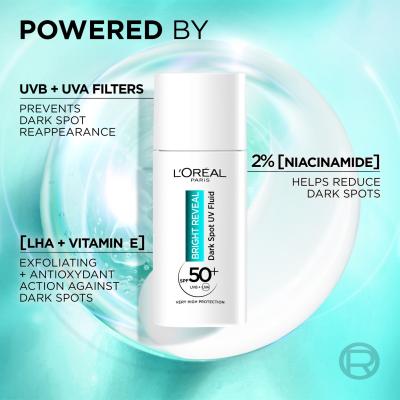 L&#039;Oréal Paris Bright Reveal Dark Spot UV Fluid SPF50+ Tagescreme für Frauen 50 ml