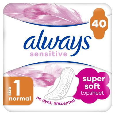 Always Sensitive Normal Plus Damenbinde für Frauen Set